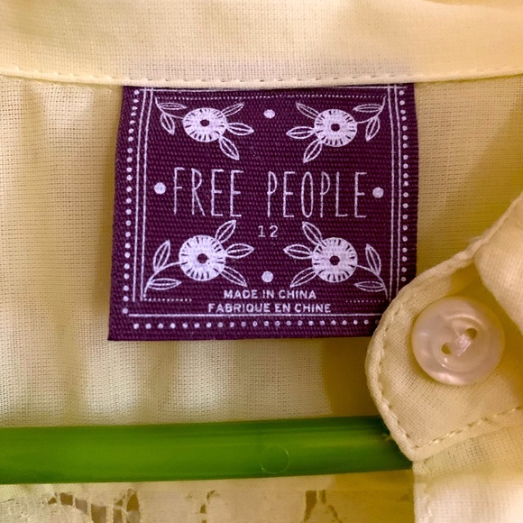 Free People Size 12 Lace Top - Picture 7 of 10